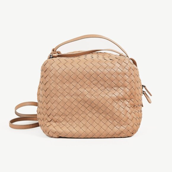 Bottega Veneta Light Brown Intrecciato Leather Box Bag - Picture 4 of 13